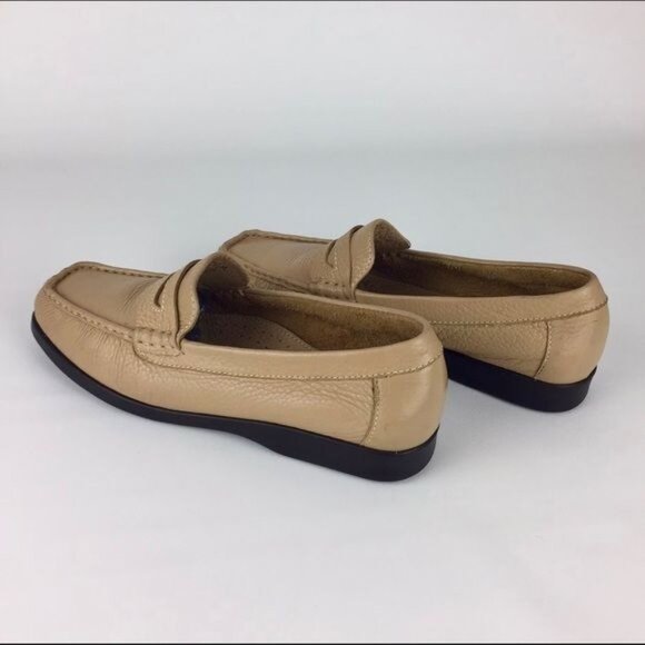 Rockport Tan Camel Pebbled Leather Penny Loafers 7.5 - Picture 7 of 15